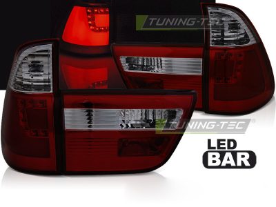 LED Bar Fanali Posteriori Rosso Fumé per BMW X5 E53 (09.99-10.03) Fanali