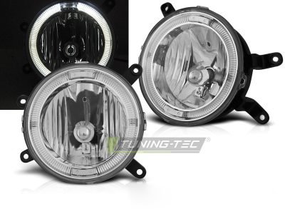 Ford Mustang 04-09 Angel Eyes Cromato Fari Anteriori LED Luci Diurne