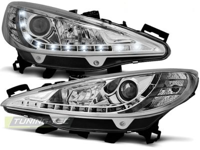 Peugeot 207 05.06-06.12 Daylight Cromato W/Motor con Motore e Luci Anteriori