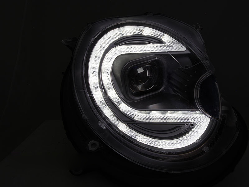 Fari Tubolari Neri LED HID per BMW MINI (COOPER) 06-14