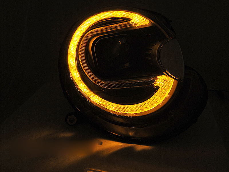 Fari Tubolari Neri LED HID per BMW MINI (COOPER) 06-14