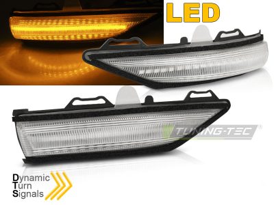 LED Laterale Indicator Nello Specchio Bianco Sequenziale per Ford Fiesta MK8