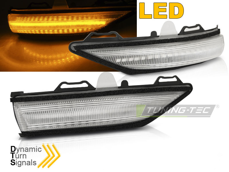LED Laterale Indicator Nello Specchio Bianco Sequenziale per Ford Fiesta MK8