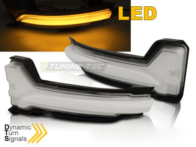 Laterale Direzione Nello Specchio LED Bianco Sequenziale per Ford Focus MK4