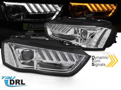 Xenon Fari LED Cromato Sequenziali per Audi A4 B8 (2012-2015) - Kit Fari Xeno