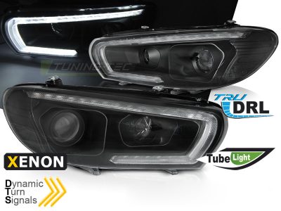 Xeonon Fari Tube Sequenziali LED Nero per Volkswagen Scirocco (08-04.14)