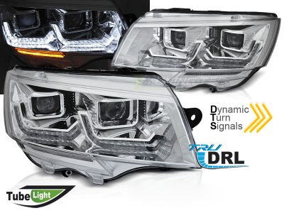 Fari Tube Luce Cromo DRL Sequenziale per Volkswagen T6 (20-)