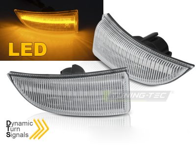 Laterale Direzione Nello Specchio LED Bianco Sequenziale per Renault Scenic III