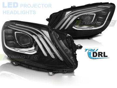 Fari LED Nero per Mercedes W222 (2013-2017) Fanali Anteriori Neri