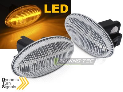 LED Indicatori Laterali Bianchi Sequenziali per Peugeot 107 206, Citroën C1 C2