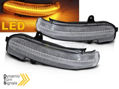 Laterale Direzione Nello Specchio LED Bianco Sequenziale per Mercedes W203 T203