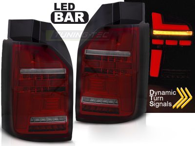LED Bar Fanali Posteriori Rosso Fumé Sequenziali per Volkswagen T6 (2015-2019)
