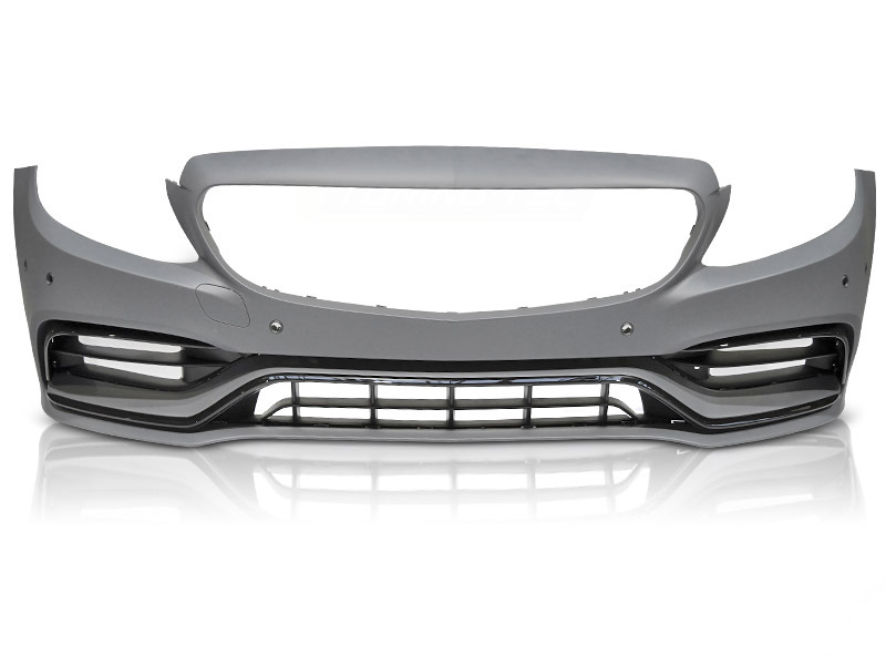 Anteriore Paraurti Sport Nero per Mercedes W205 (anni 2018-2021)