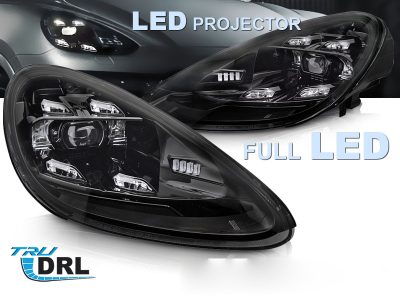 LED Fari DRL Nero per Porsche Cayenne (2010-2015) Luci Diurne