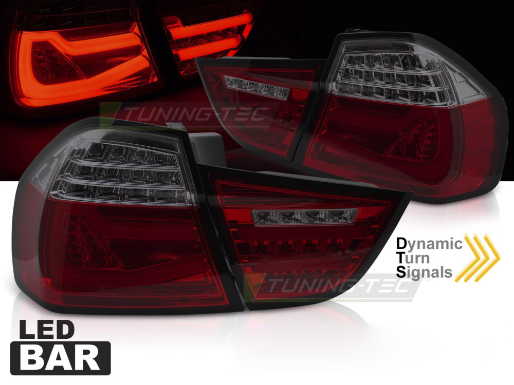 LED Bar Fanali Posteriori Rosso Fumé Sequenziali per BMW E90 (2009-2011)