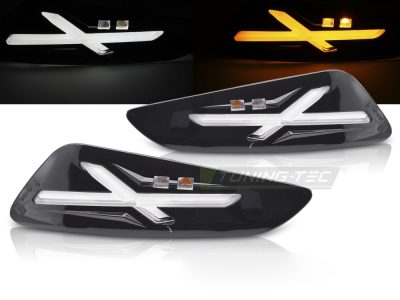 Frontale Luci LED Nero Lucido per Vespa Sprint / Primavera 150cc