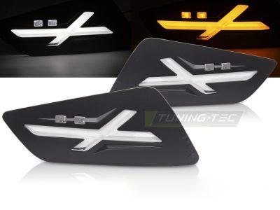 Frontale Indicatori LED Neri per Vespa GTS / GTV 300cc Universale