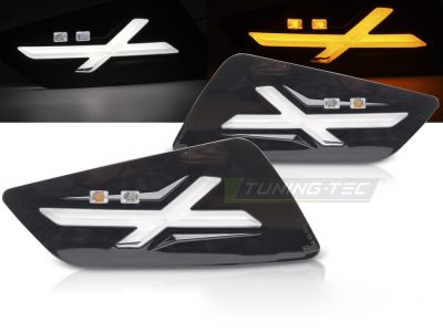 Frontale Direzionale Lucido Nero LED per Vespa GTS / GTV 300cc