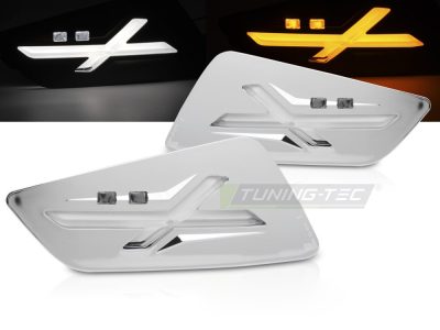 Frontale Indicatore Cromato LED per Vespa GTS / GTV 300cc Universale