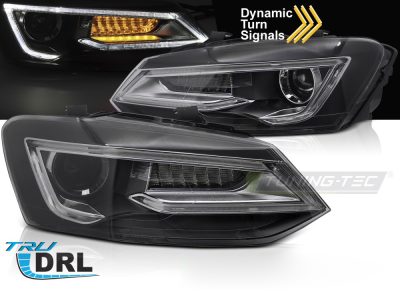 Fari Nero LED per Volkswagen POLO V (09-17) - Fanali Anteriori Neri