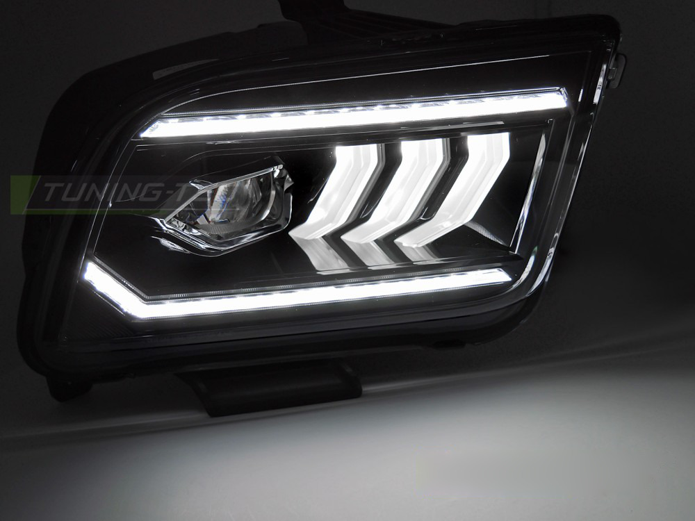 Fari Tube LED Nero per Ford Mustang (2004-2009) - Fanali Anteriori
