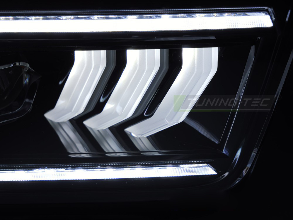 Fari Tube LED Nero per Ford Mustang (2004-2009) - Fanali Anteriori