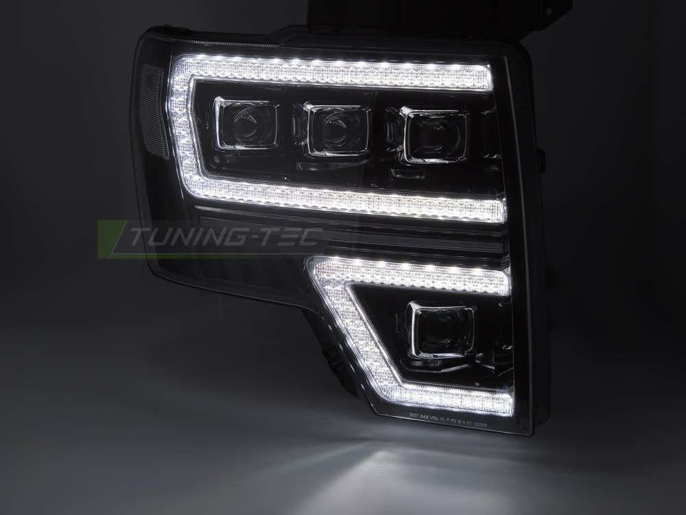 Ford F150 08-14 Full LED Nero DRL Sequenziali Luci Diurne Sequentiali per MK12