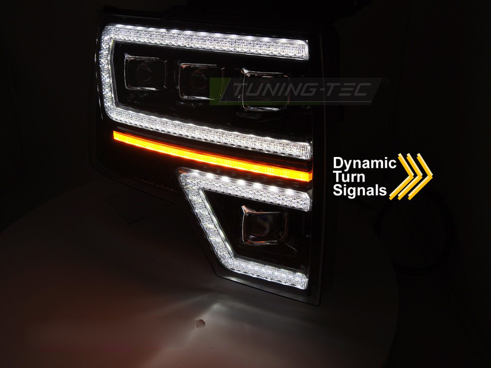 Ford F150 08-14 Full LED Nero DRL Sequenziali Luci Diurne Sequentiali per MK12