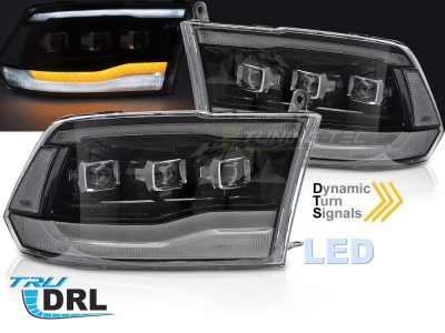 Dodge Ram 09-18 LED Nero Fari a LED Neri Universali Esterni Auto