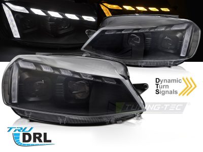 Headlights Light Seq Black per Volkswagen Golf 7 (anni 2017-2019)