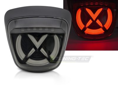 LED Fanale Posteriore Fumé Nero Bianco per Vespa Sprint 125 / 150 Universale