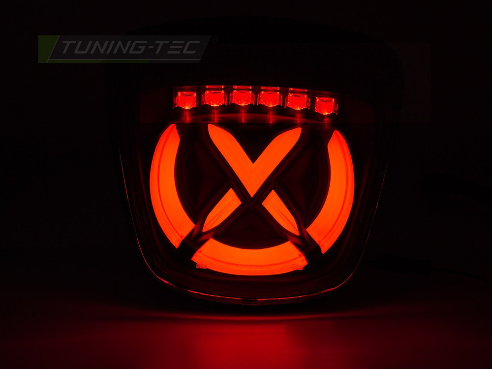 LED Fanale Posteriore Fumé Nero Rosso Universale per Vespa Sprint 125/150