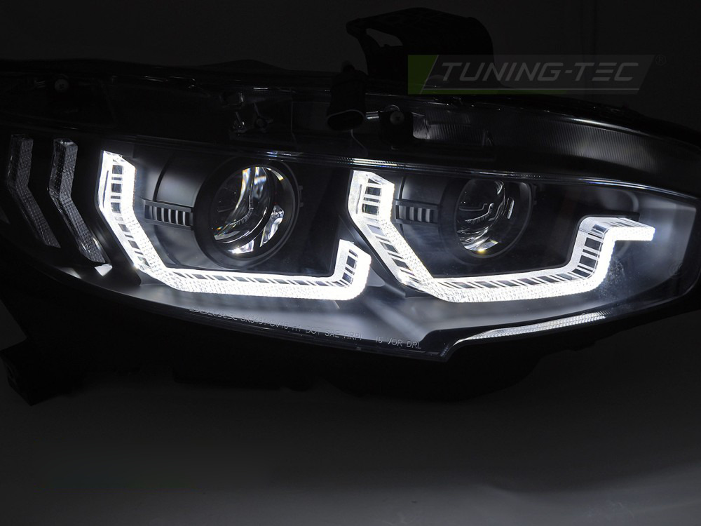LED Fari Nero DRL Sequenziali per Honda Civic X (anni 2016-2021)