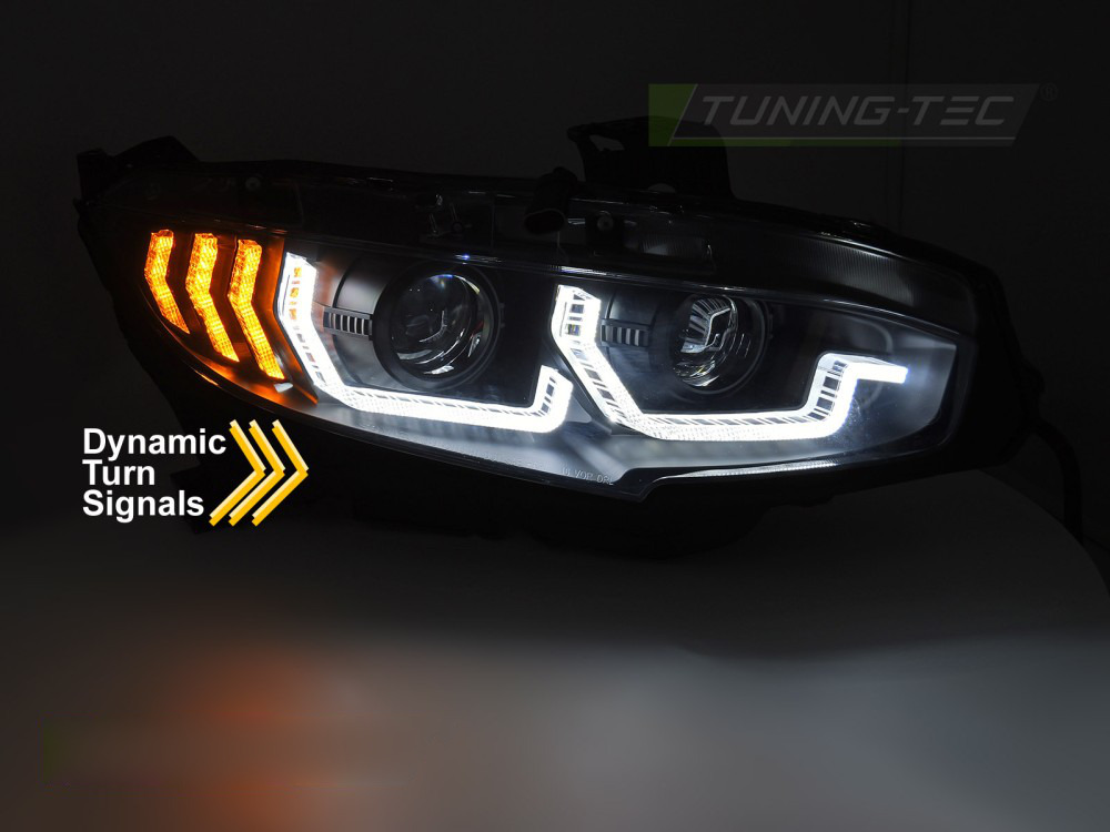 LED Fari Nero DRL Sequenziali per Honda Civic X (anni 2016-2021)