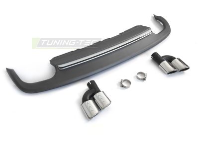 Diffusor Twin Outlet Argento Sport S Style per Audi A5 8T (2011-2016)