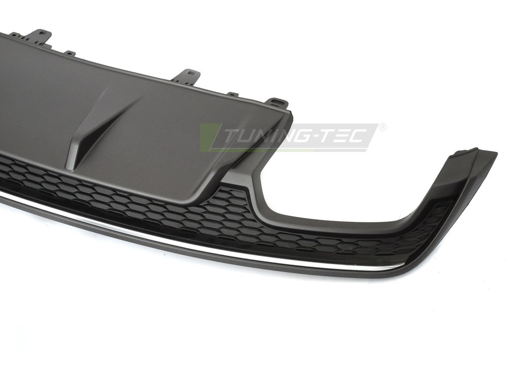 Diffusor Twin Outlet Argento Nero Sport S Style per Audi A7 C7 (2014-2018)