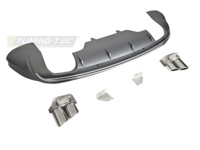 Diffusor Twin Outlet PDC Argento Sport S Style per Audi Q5 8R (2008-2012)