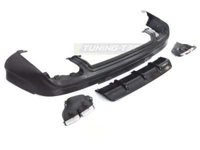 Diffusor Twin Outlet PDC Nero Sport S Style per Audi Q7 4L (2005-2015)