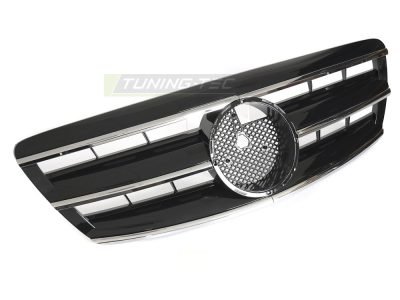 Griglia Sport Cromato Nero per Mercedes W220 (2002-2005) - Griglia Anteriore