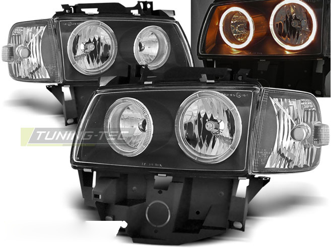 Fari Angel Eyes Nero per Volkswagen T4 (08.96-03.03) Bus