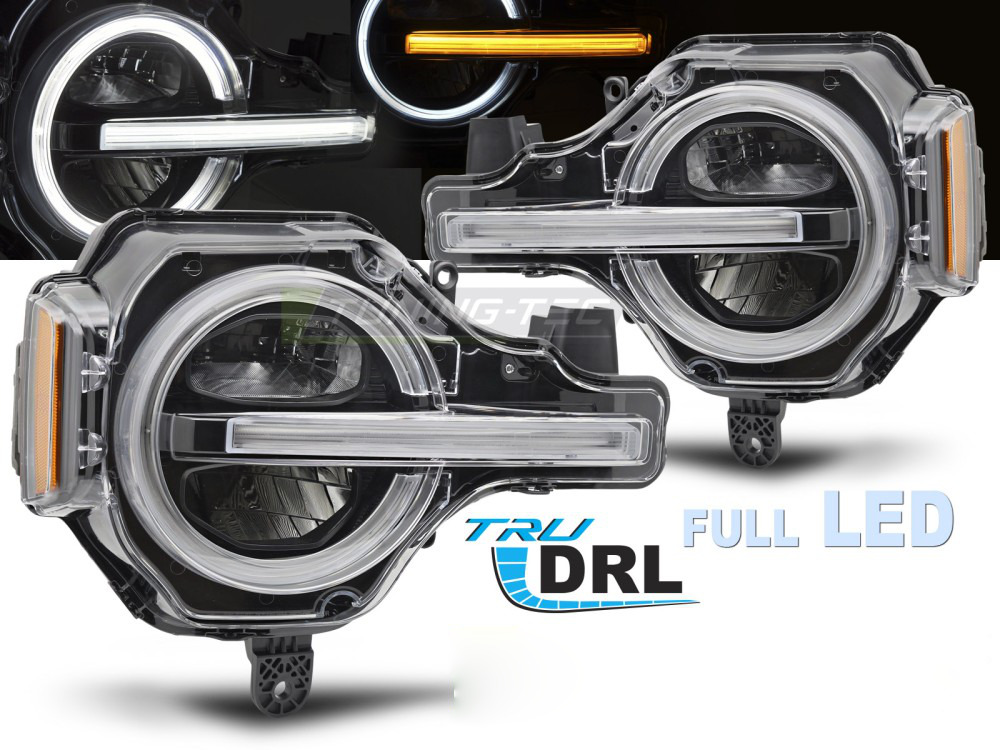 Fari Full LED DRL Nero per Ford Bronco (2021-2024) Luci Diurne