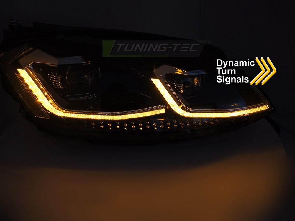 Fari Argento LED Sequenziali DRL per Volkswagen Golf VII (2017-2019) Luci Diurne