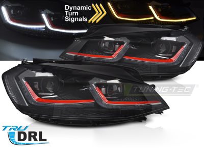 Fari Rosso LED Sequenziali DRL per Volkswagen Golf VII (2017-2019) Luci Diurne