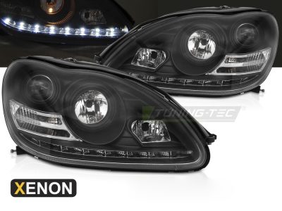 Xenon Fari Nero LED per Mercedes W220 (10.02-05.05) Kit Fari allo Xeno