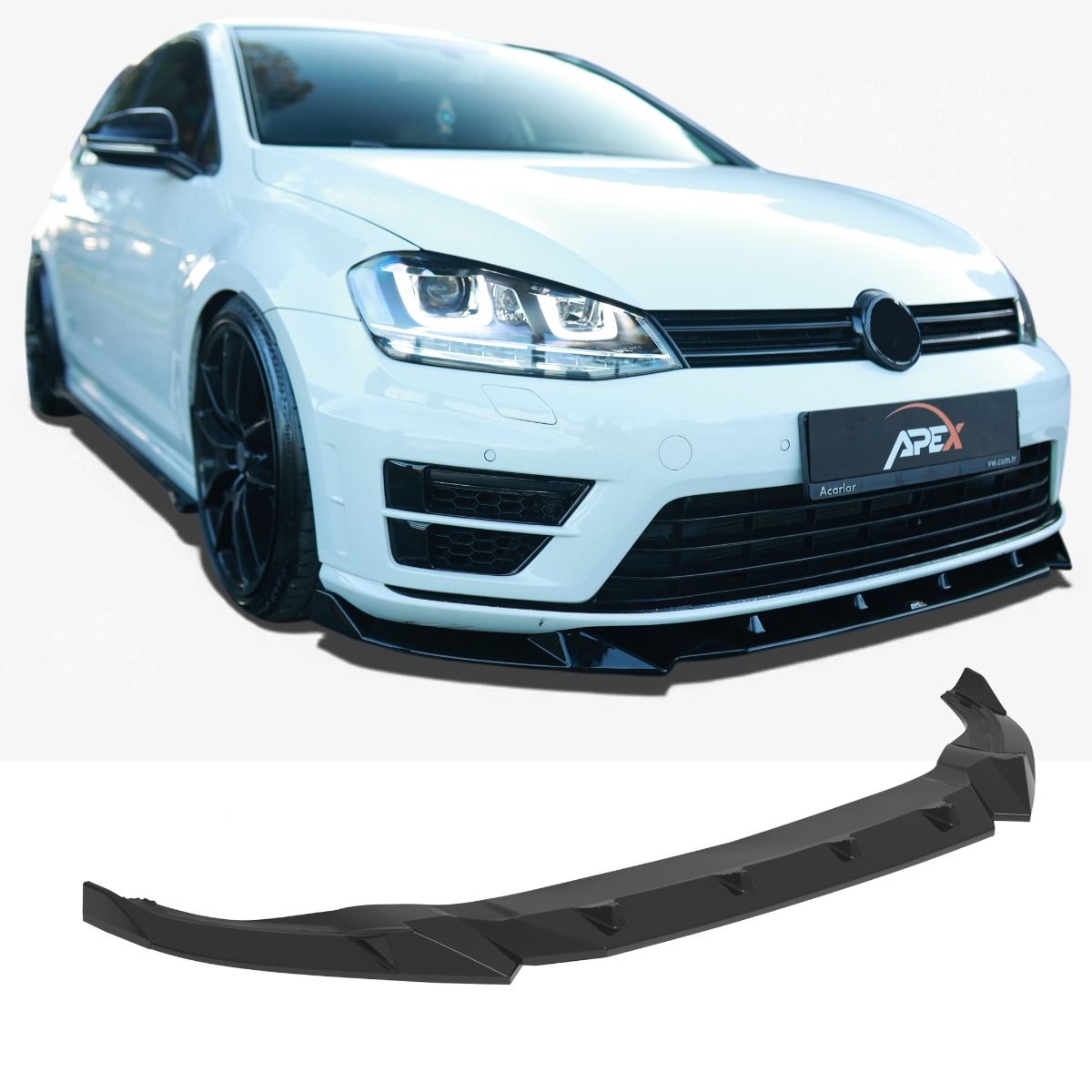 Splitter Anteriore per Volkswagen Golf Mk7 R & R-Line (2013-2016)