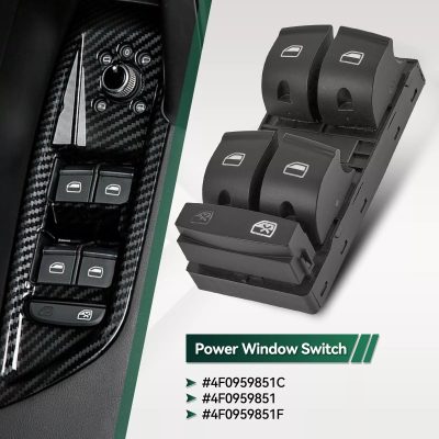 Pulsantiera alzacristalli sinistra per AUDI A3 (03-12), A6 C6 (04-11) Q7 (06-15)