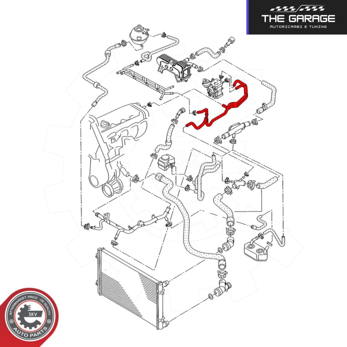 Flessibile radiatore per VW Bora I (1J2) Bora Variant (1J6) 1J0122447ER