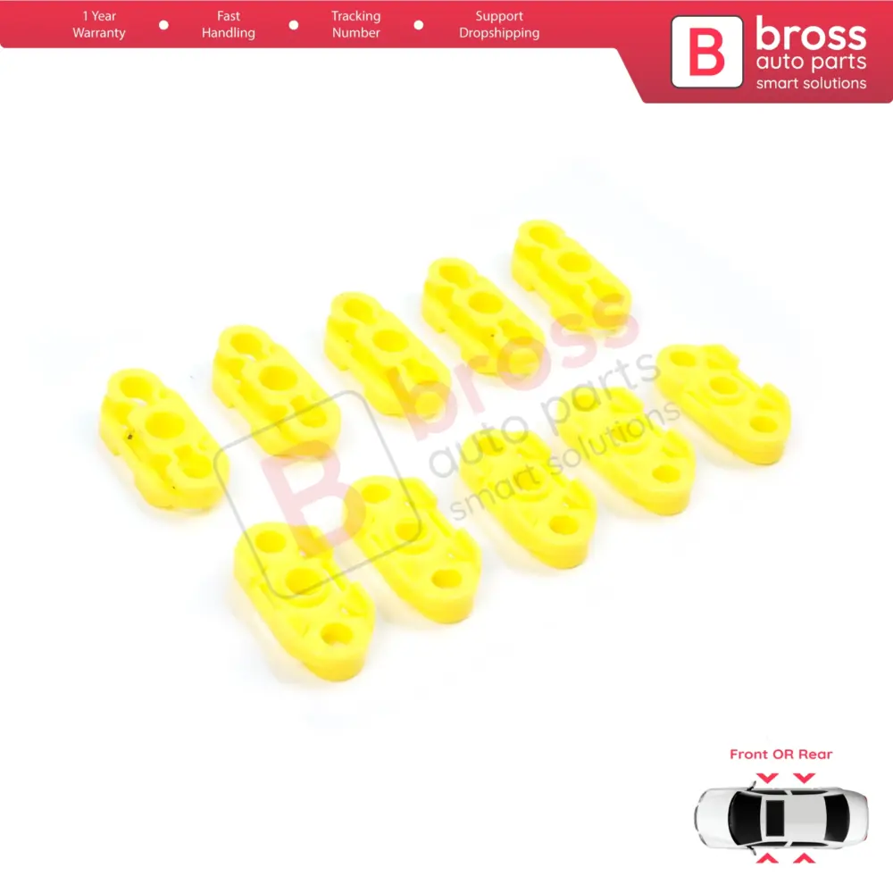 10 Clip Guida Alzacristalli 10 Pezzi per Saab 20369894 20369895