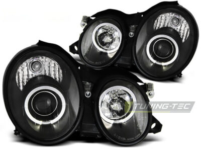 Fari Angel Eyes Nero per Mercedes W208 CLK (03.97-04.02)