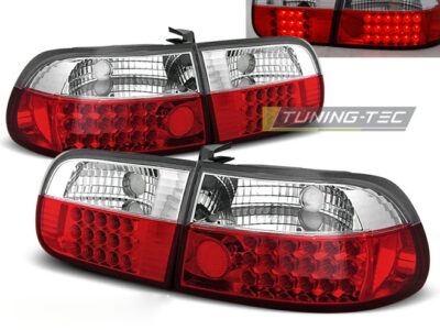 Fanali Posteriori LED Rosso Bianco per Honda Civic 09.91-08.95 3D